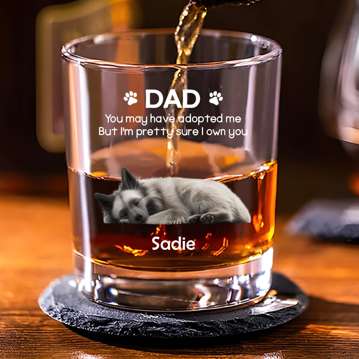 I Own You For Sure Version 2 - Personalized Whiskey Glass