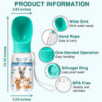 Paws Off My Water Ver Pet - Personalized Pet Water Bottle With Drinking Feeder