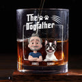 The Father Of Dog - Personalized Whiskey Glass