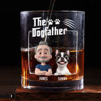The Father Of Dog - Personalized Whiskey Glass