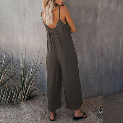 😍🔥Loose Sleeveless Strap Stretchy Jumpsuit🔥