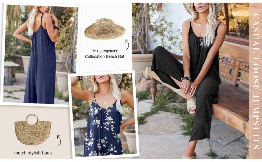 😍🔥Loose Sleeveless Strap Stretchy Jumpsuit🔥