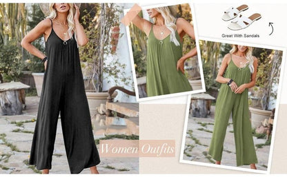 😍🔥Loose Sleeveless Strap Stretchy Jumpsuit🔥
