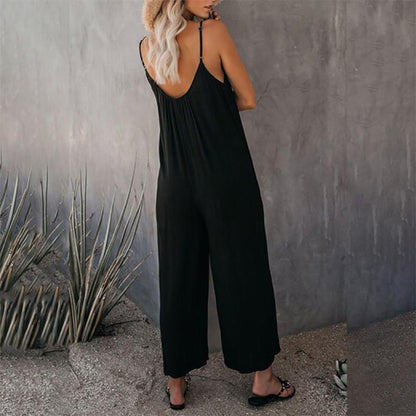 😍🔥Loose Sleeveless Strap Stretchy Jumpsuit🔥