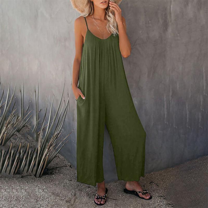 😍🔥Loose Sleeveless Strap Stretchy Jumpsuit🔥