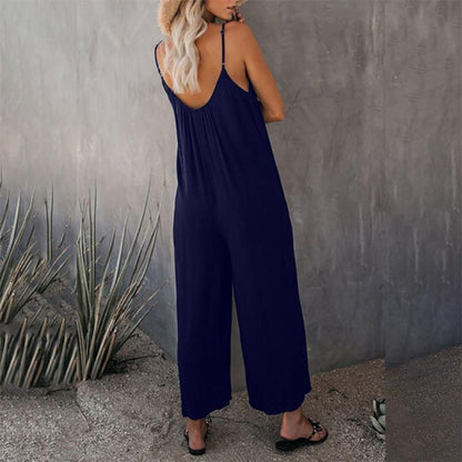 😍🔥Loose Sleeveless Strap Stretchy Jumpsuit🔥