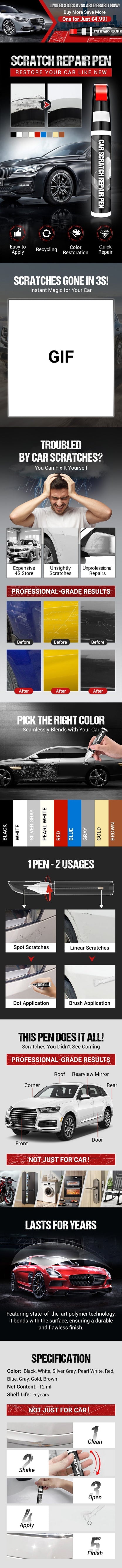 ✏️2025 HOT SALE✏️Car Scratch Repair Pen🚗