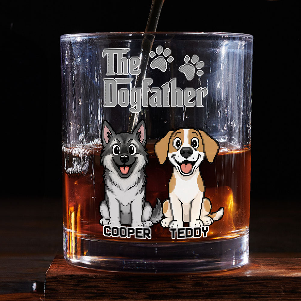 Dog Dad Boss - Personalized Whiskey Glass