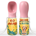 Go Away Photo - Personalized Pet Water Bottle With Drinking Feeder