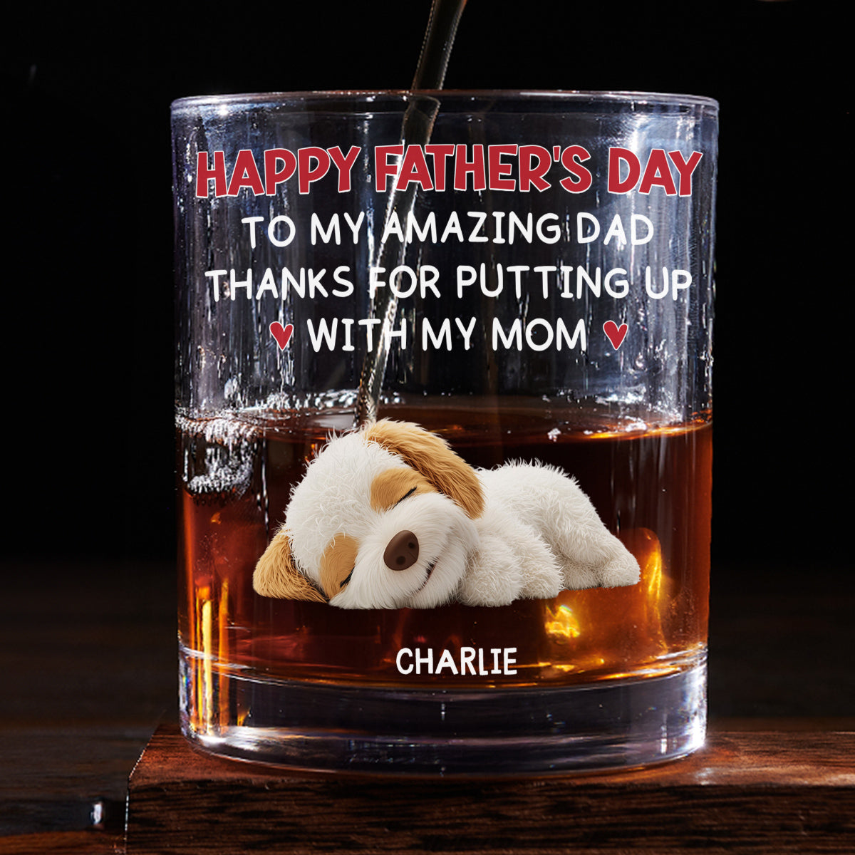 Putting Up With - Personalized Whiskey Glass