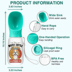 Retro Dog - Personalized Pet Water Bottle With Drinking Feeder