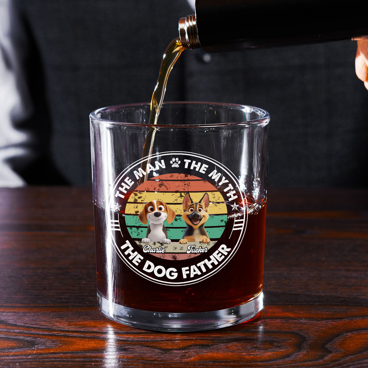 The Man The Myth - Personalized Whiskey Glass