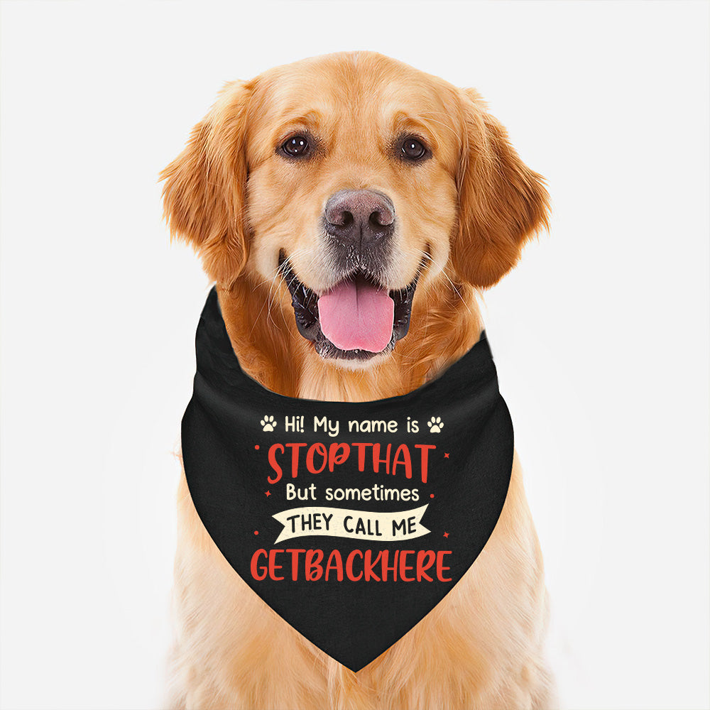 My Name Is Stop That - Dog Bandana