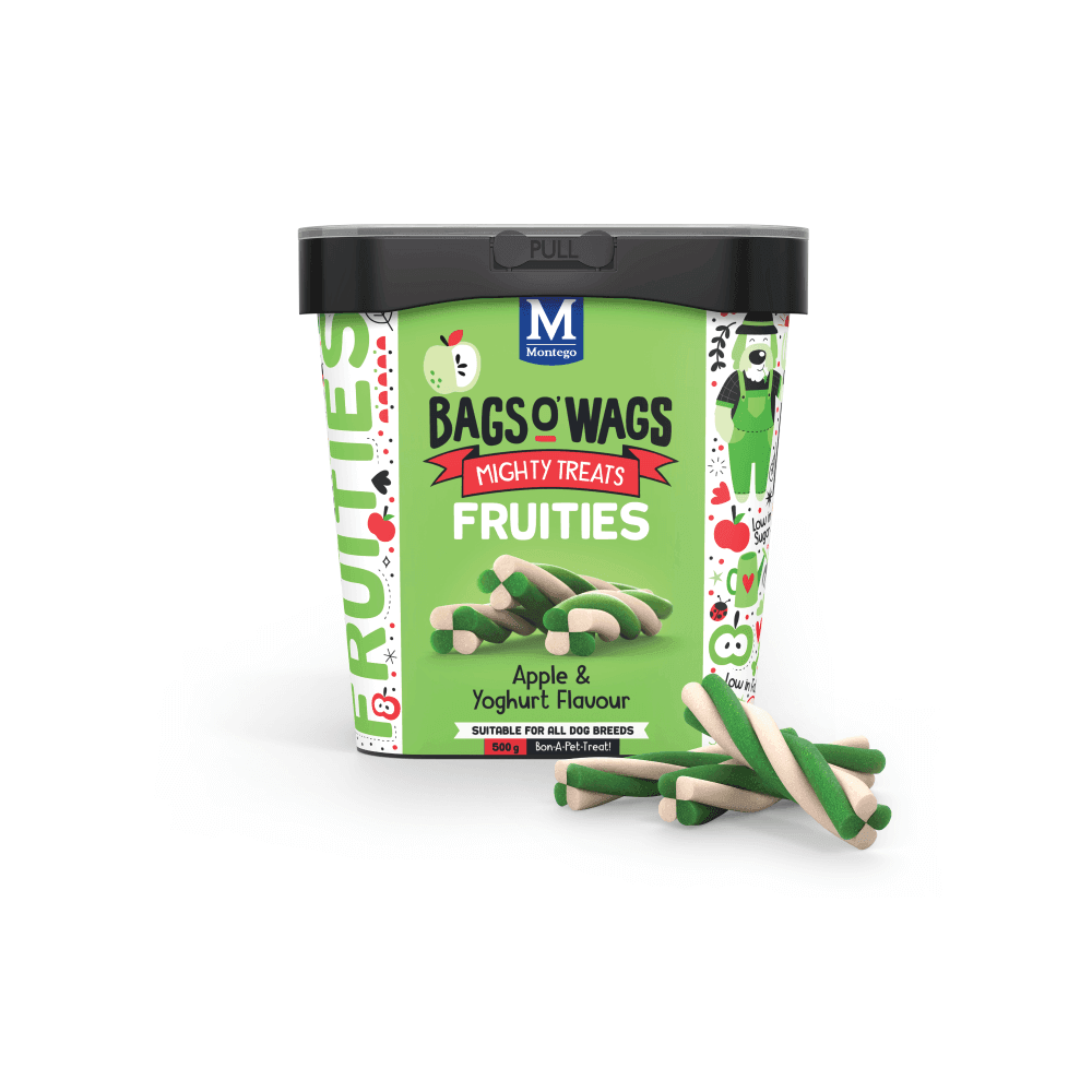 Bags O' Wags Fruities Apple & Yoghurt Dog Treat 500g