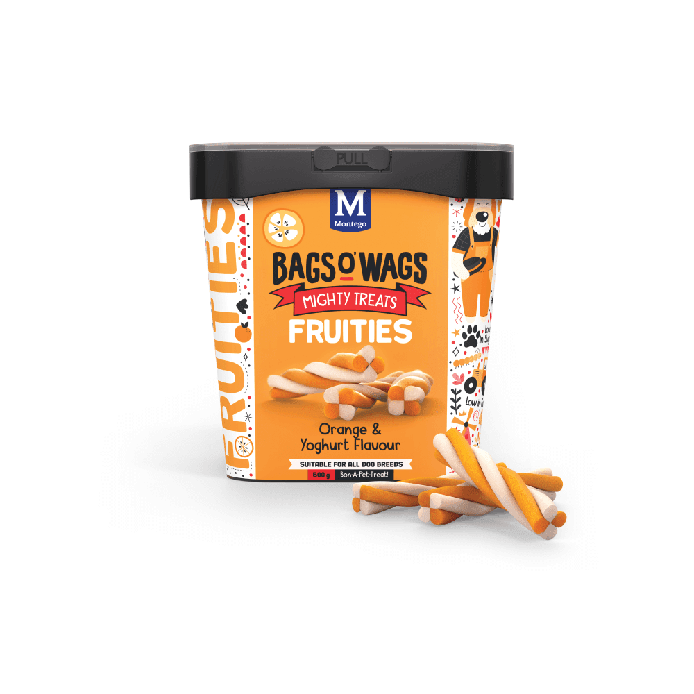 Bags O' Wags Fruities Orange & Yoghurt Dog Treats 500g