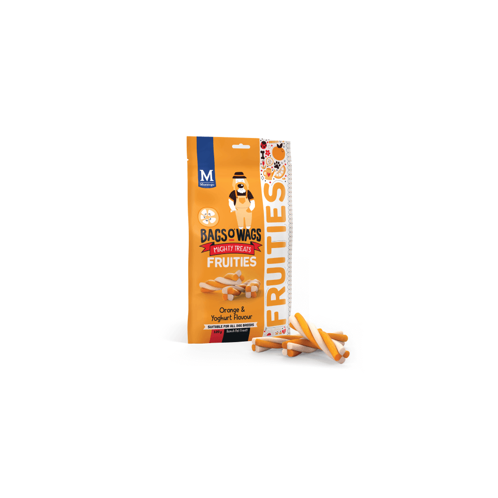 Bags O' Wags Fruities Orange & Yoghurt Dog Treats 120g