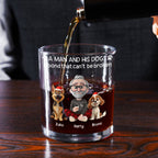 A Man And His Dog Christmas - Personalized Whiskey Glass