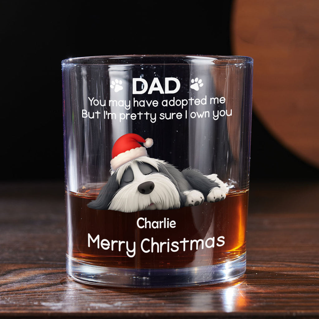 I Own You For Sure Snow Ver - Personalized Whiskey Glass