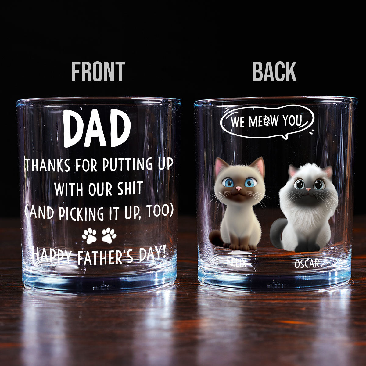 Still Your Furry Little Problem - Personalized Whiskey Glass