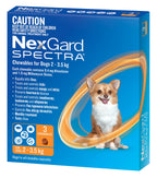 NexGard Spectra For Very Small Dogs 1.35-3.5kg (Orange)