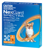 NexGard Spectra For Very Small Dogs 1.35-3.5kg (Orange)
