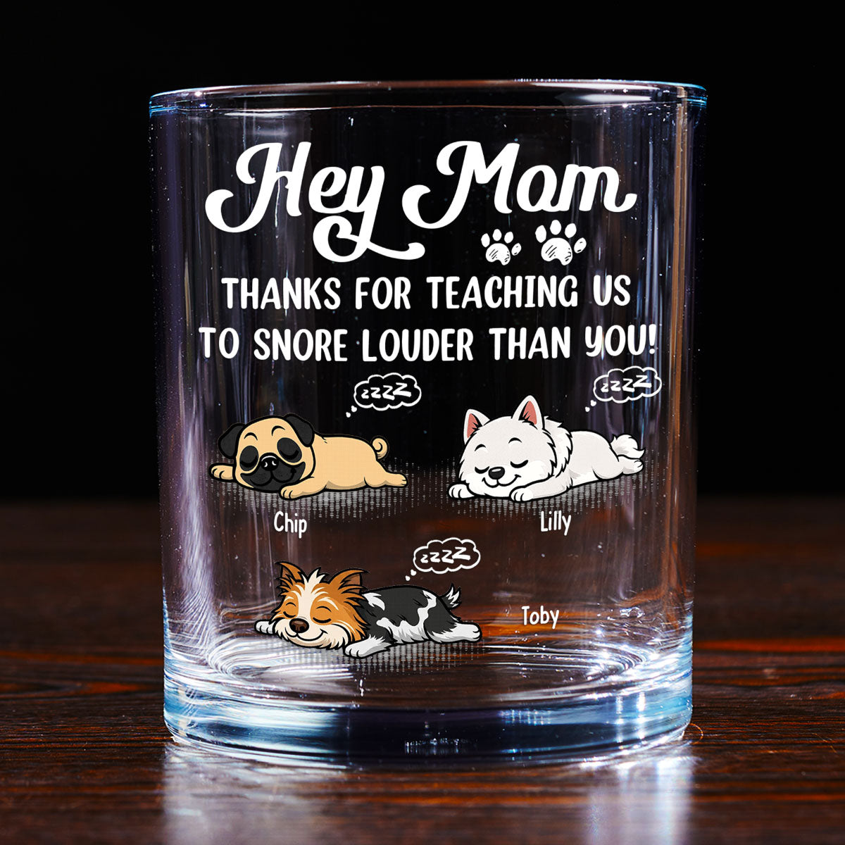 You Taught Me This - Personalized Whiskey Glass
