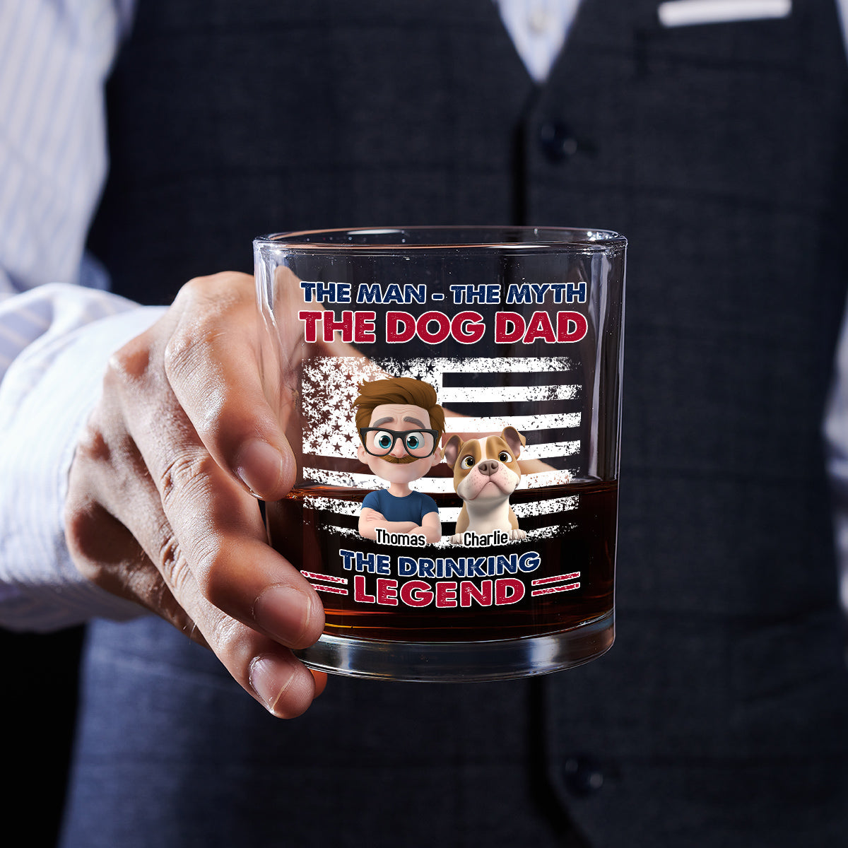 The Drinking Legend - Personalized Whiskey Glass