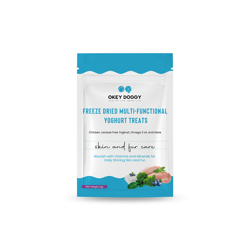 OKEY DOGGY Freeze Dried Skin & Fur Care Multifunctional Yoghurt Pet Treats 50g