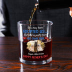 Funny Dog Sure Own You Ver Dad Photo - Personalized Whiskey Glass