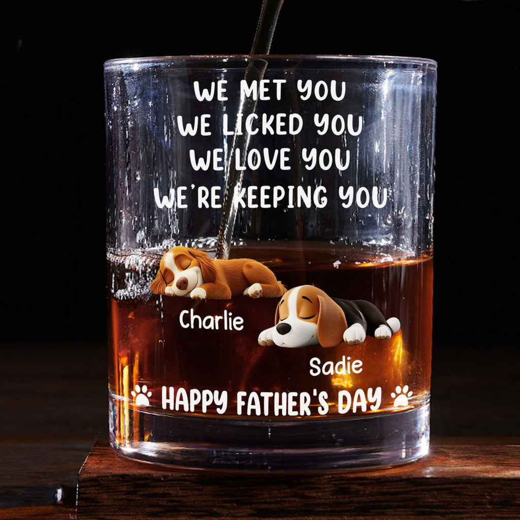 We Licked And Love You - Personalized Whiskey Glass