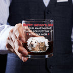 Putting Up With Pet Mom Mum Photo - Personalized Whiskey Glass