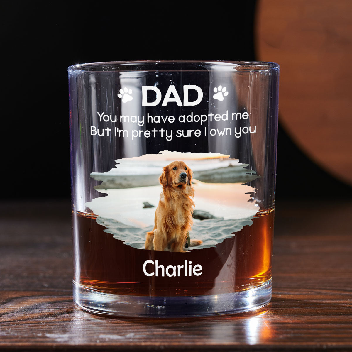 I Own You For Sure Version Photo 2 - Personalized Whiskey Glass