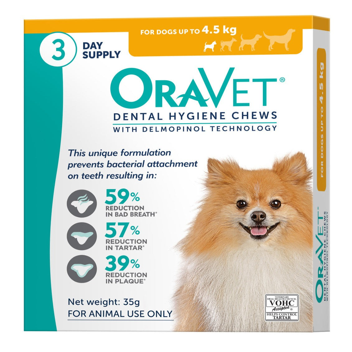 OraVet Dental Hygiene Chews for Extra Small Dogs up to 4.5kg