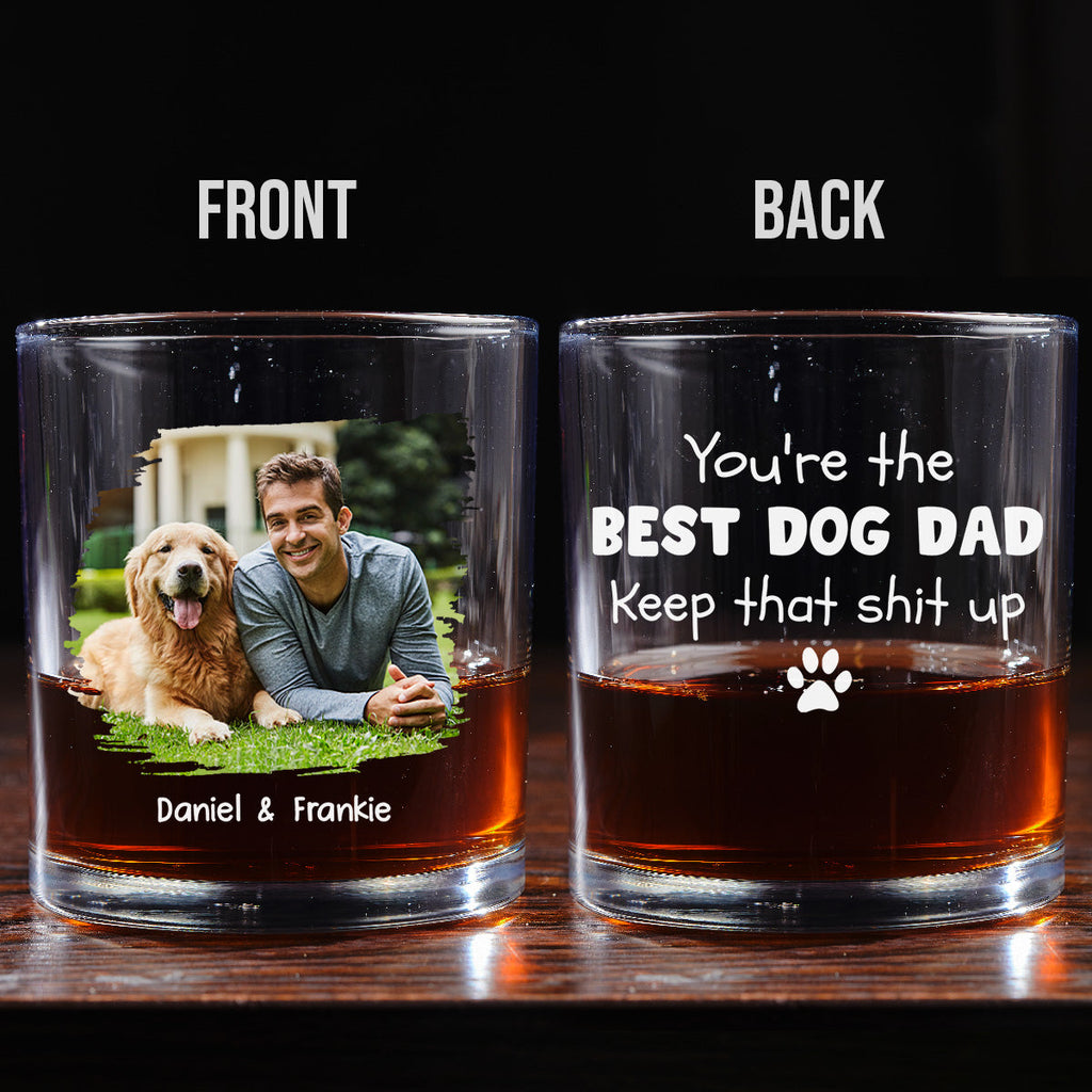 Keep That Shit Up Photo Ver - Personalized Whiskey Glass