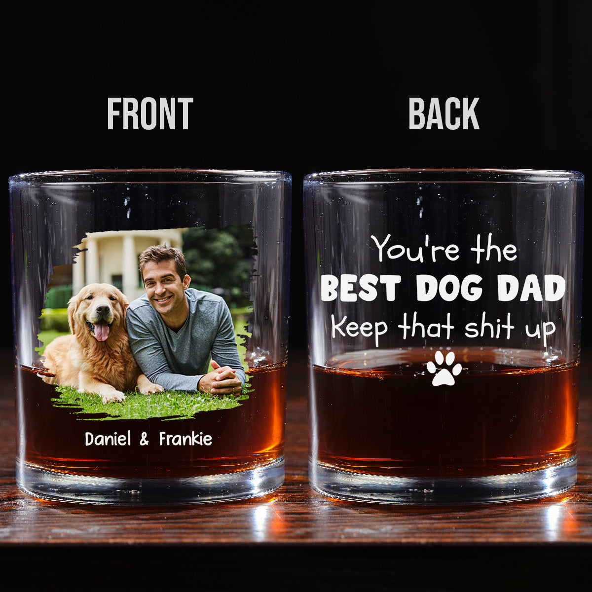 Keep That Shit Up Photo Ver - Personalized Whiskey Glass