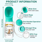 Belongs To Photo - Personalized Pet Water Bottle With Drinking Feeder