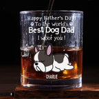 Woof Best Dog Dad Ever - Personalized Whiskey Glass