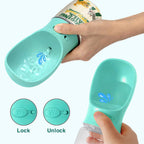 Wagging Tail Happy Trail - Personalized Pet Water Bottle With Drinking Feeder