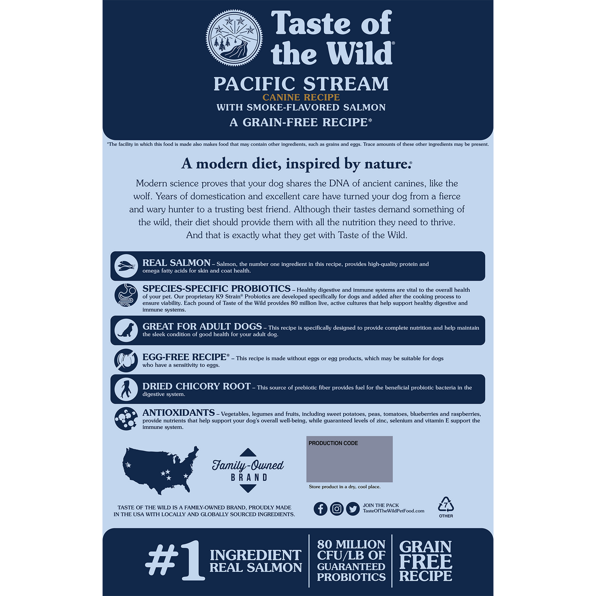 Taste of the Wild Pacific Stream Adult Dry Dog Food with Smoked Salmon