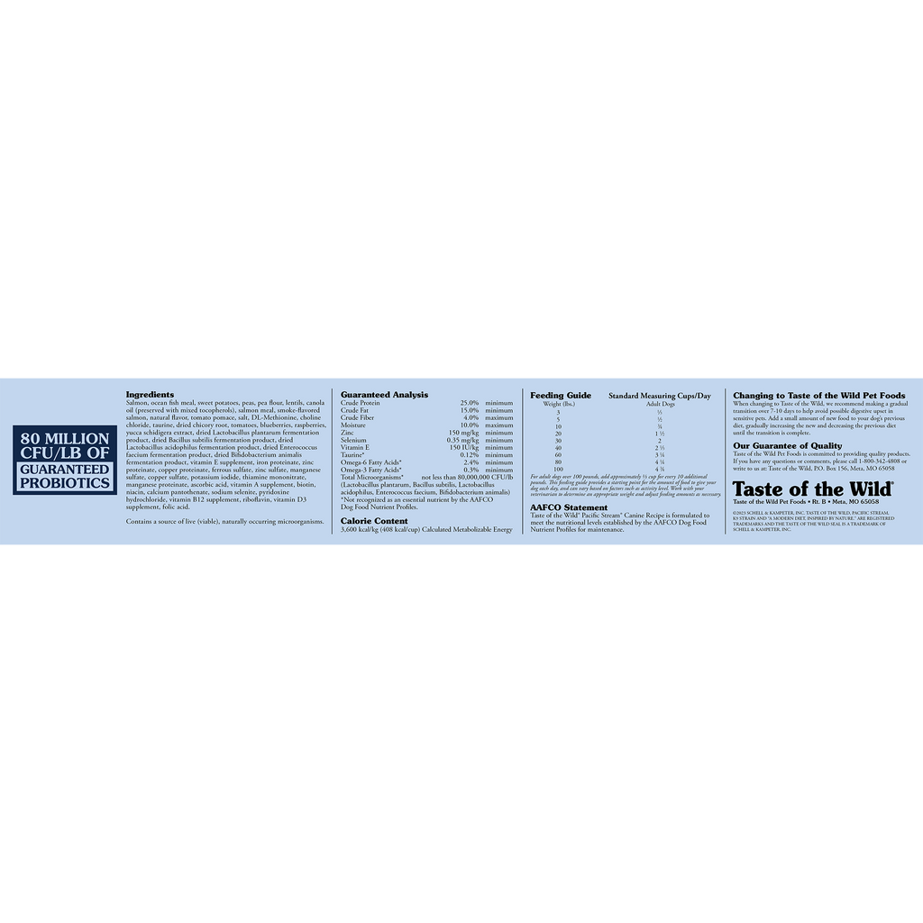 Taste of the Wild Pacific Stream Adult Dry Dog Food with Smoked Salmon