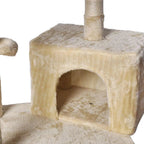 Wooden Cat Tower Scratching Climbing Post 130cm