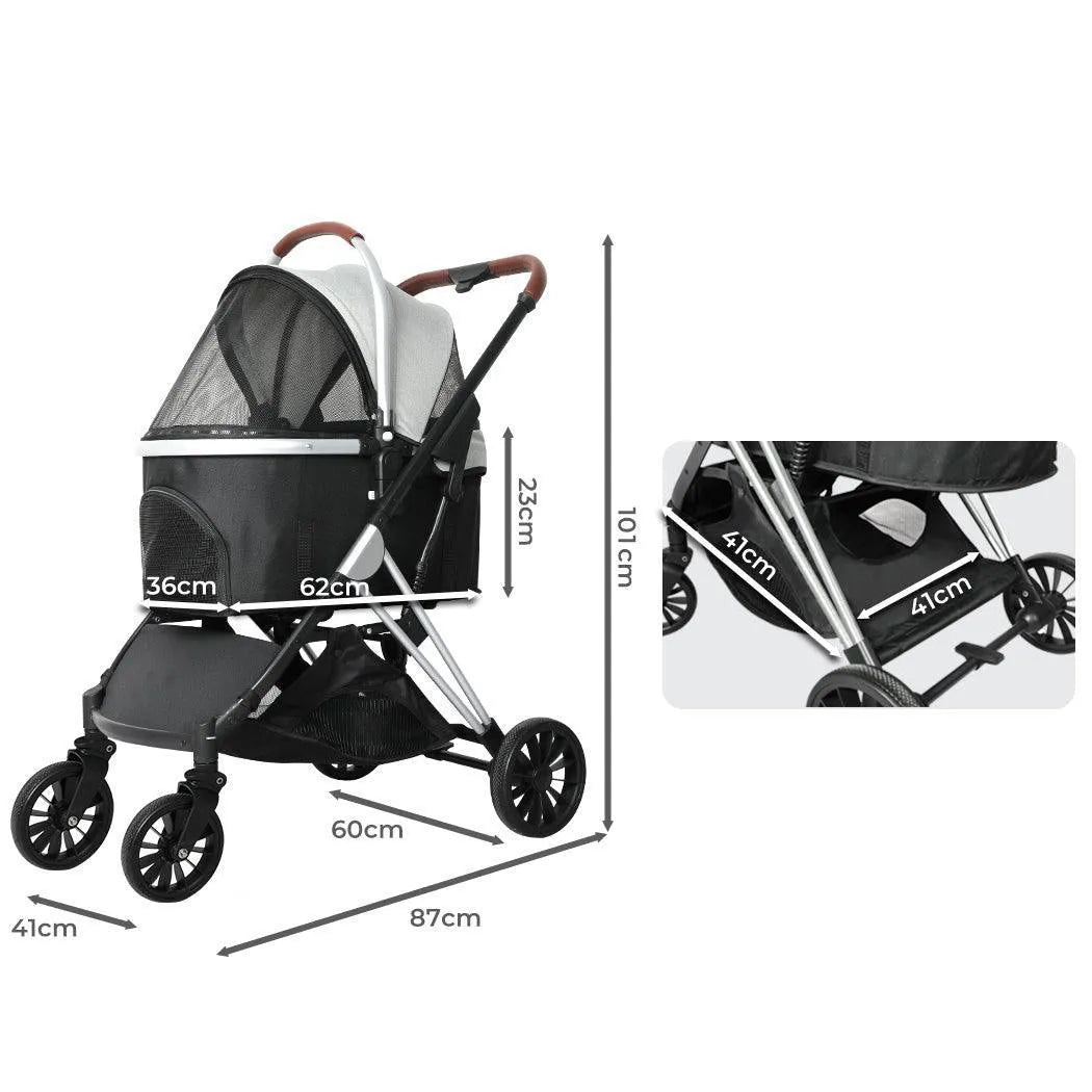4 Wheels Pet Stroller Deluxe