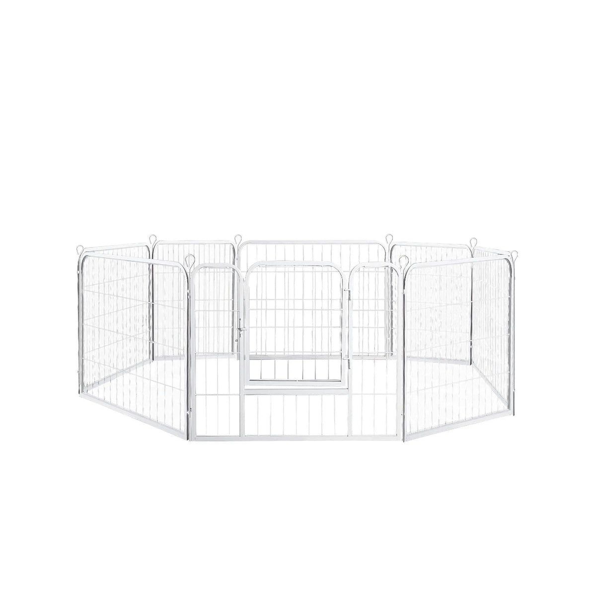 8 Panel Dog Playpen White