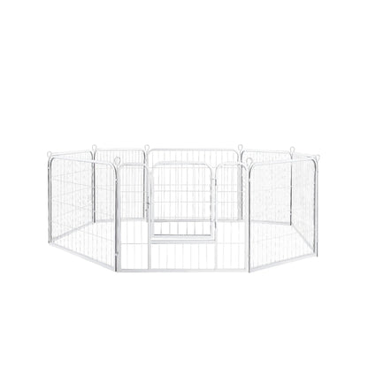 8 Panel Dog Playpen White