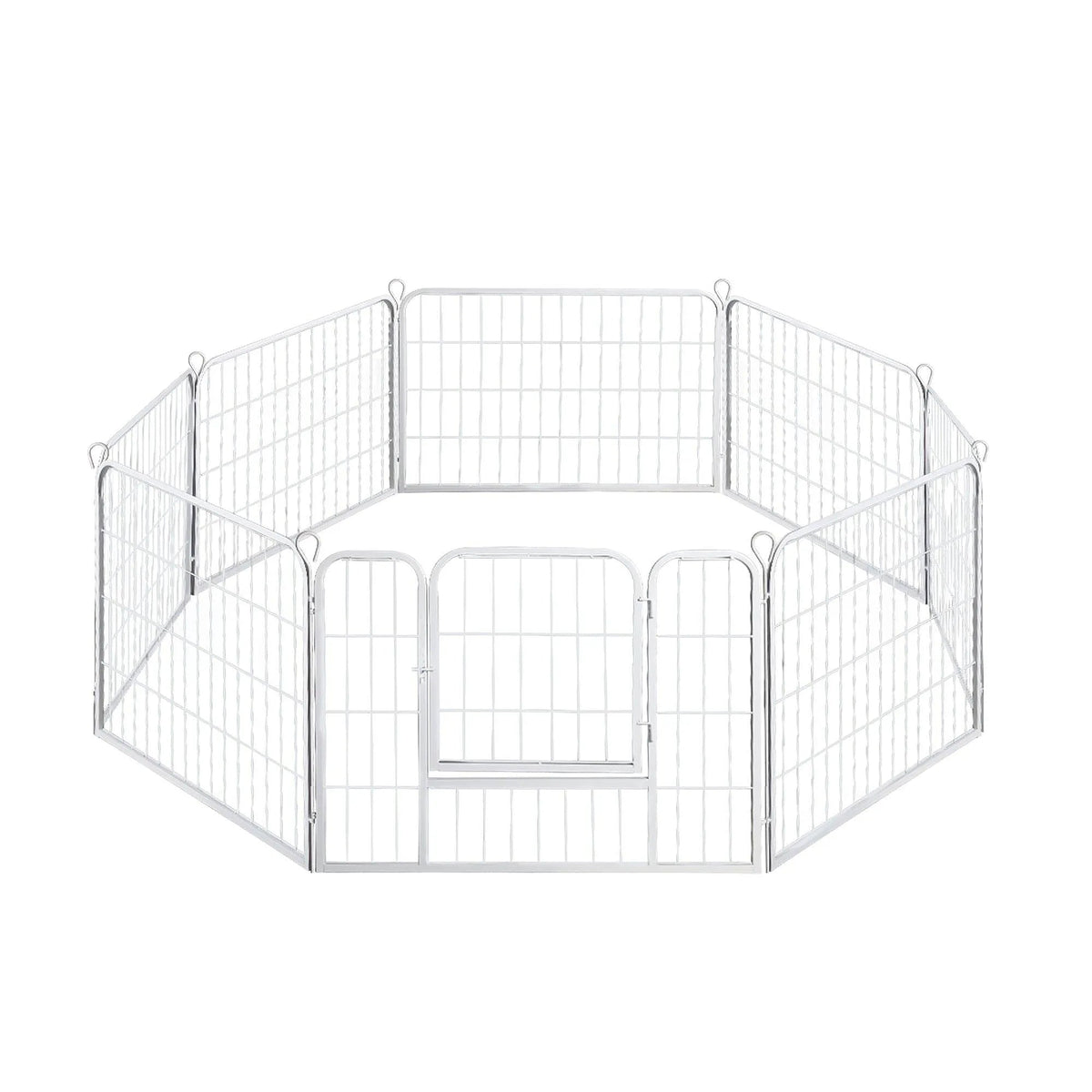 8 Panel Dog Playpen White