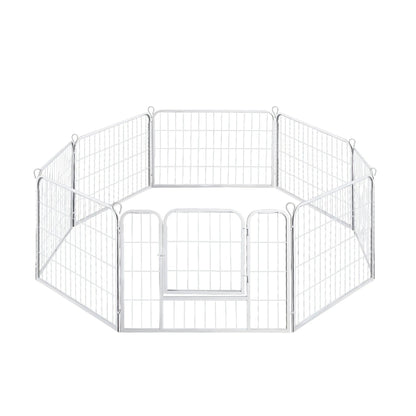8 Panel Dog Playpen White