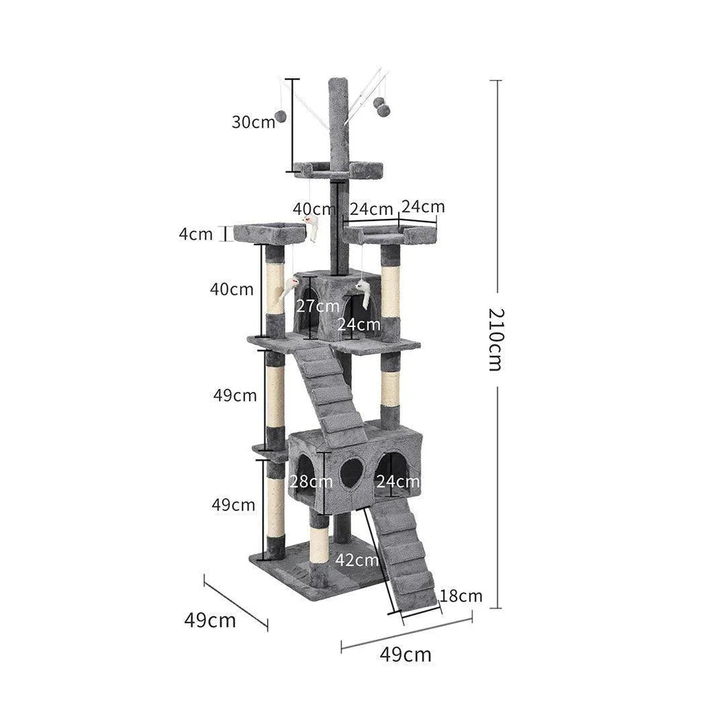 Cat Tree Scratcher Playground 210cm