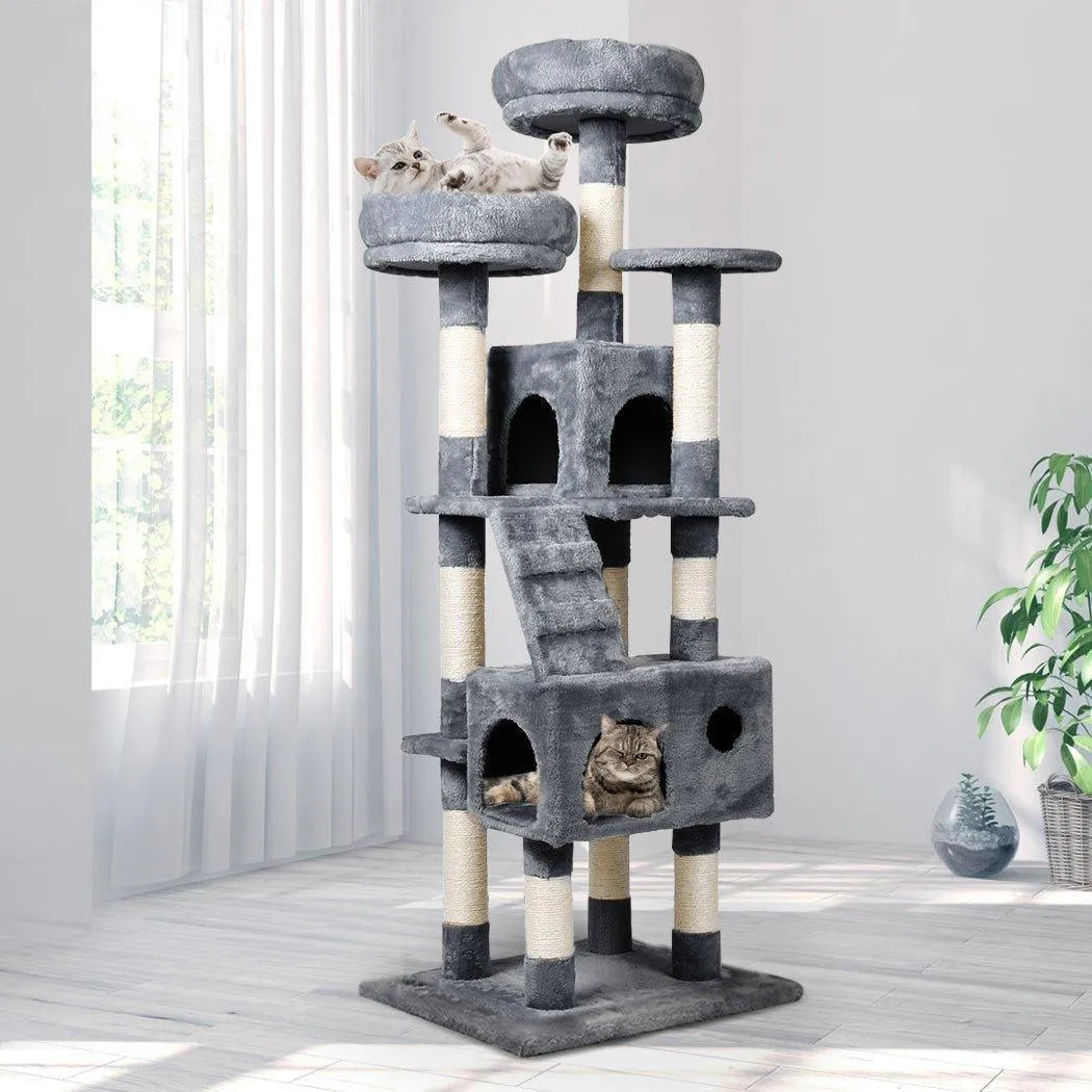 Cat Tree Scratcher Post Multi Level -Grey