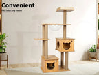 Cat Tree Scratching Post with Cat Face House
