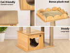 Cat Tree Scratching Post with Cat Face House